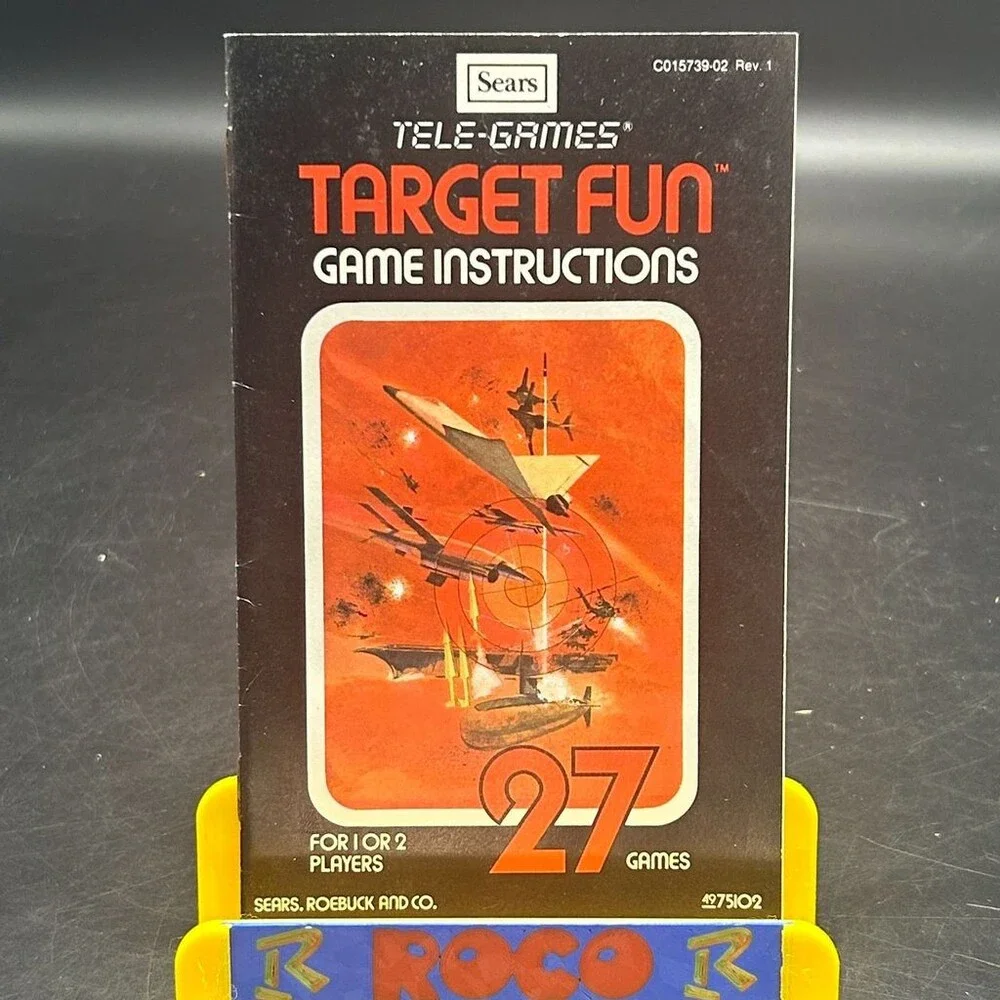 Target Fun Sears Tele-Games 27 Cartridge (Atari 2600, 1977) Complete W/ Manual
